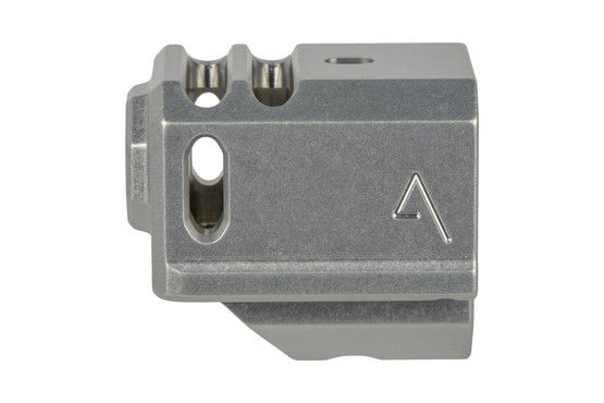The Agency Arms 417 Compensator has a gray anodized finish and is compatible with Gen 3 Glocks